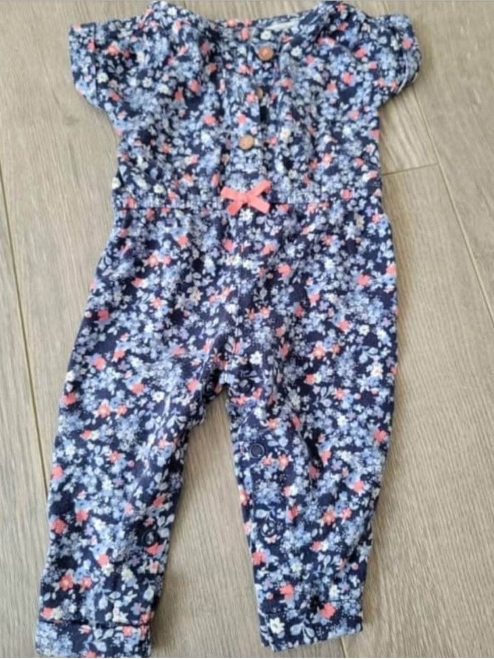 Newborn floral jumpsuit